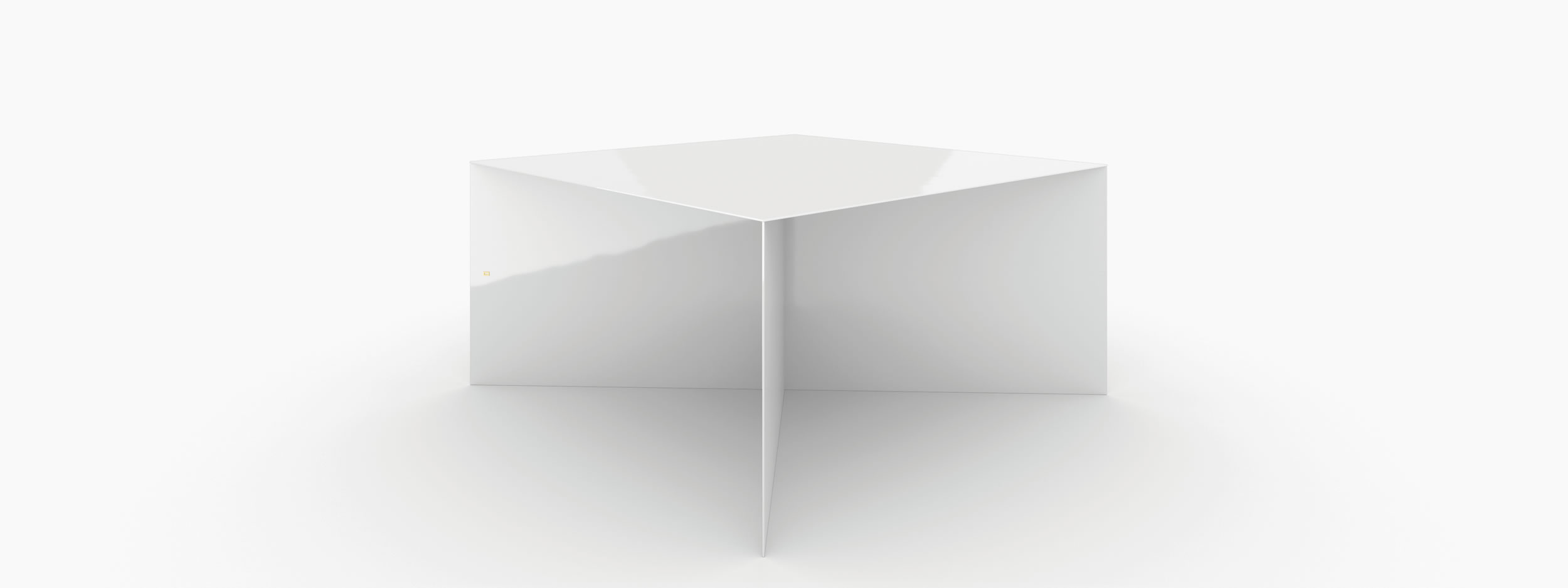 Tisch scheibenfuss weiss sculpture Buero Vogue Living Tische FS 86 FELIX SCHWAKE RECHTECK