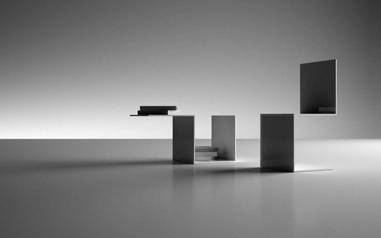 Designer-Stuhl in Hochglanz-Wei&szlig; - Freischwinger aus Aluminium