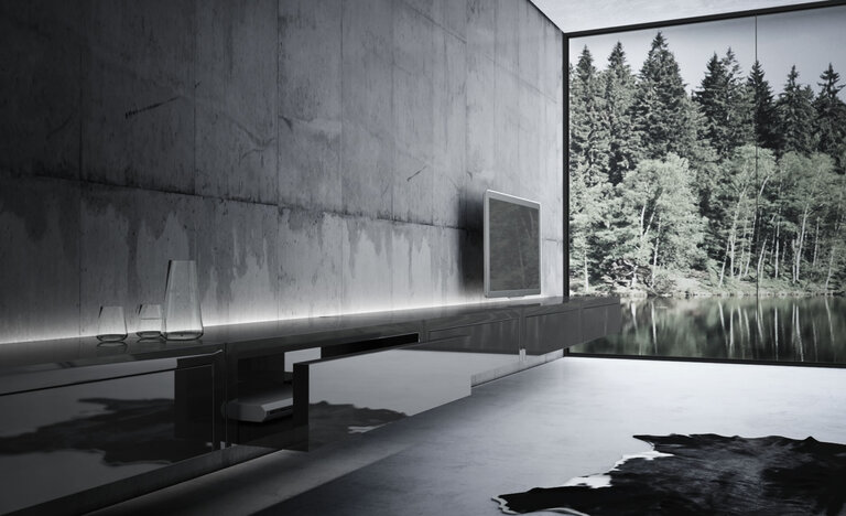 Designer-Kommode f&uuml;r Hifi und TV