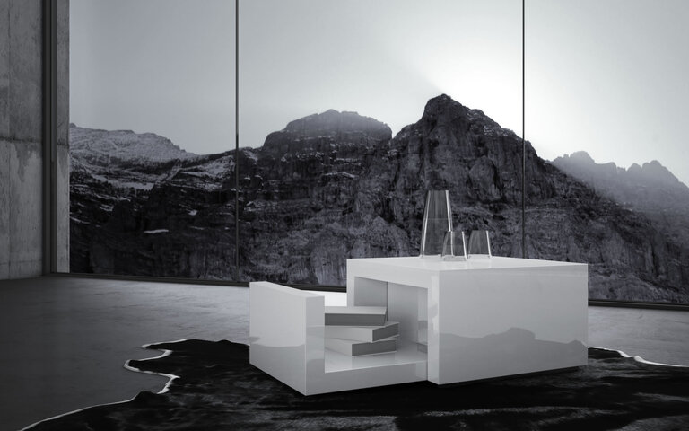 Designernachttisch in schlichter Optik