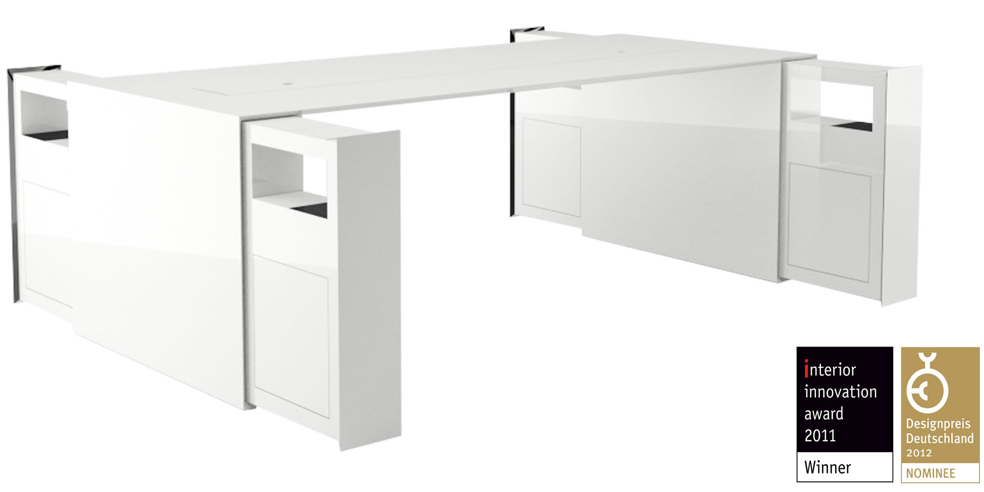 besprechungstisch designpreis lack weiss edel stauraum kabelkanal musik usb summarum rechteck