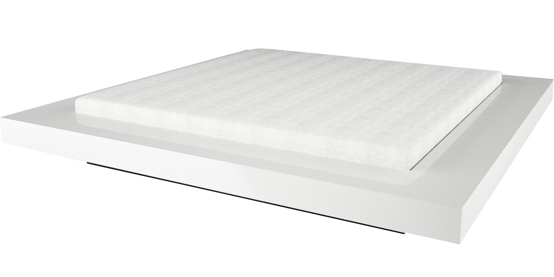 Bett VISUM flach 160x200 weisses Lack Design