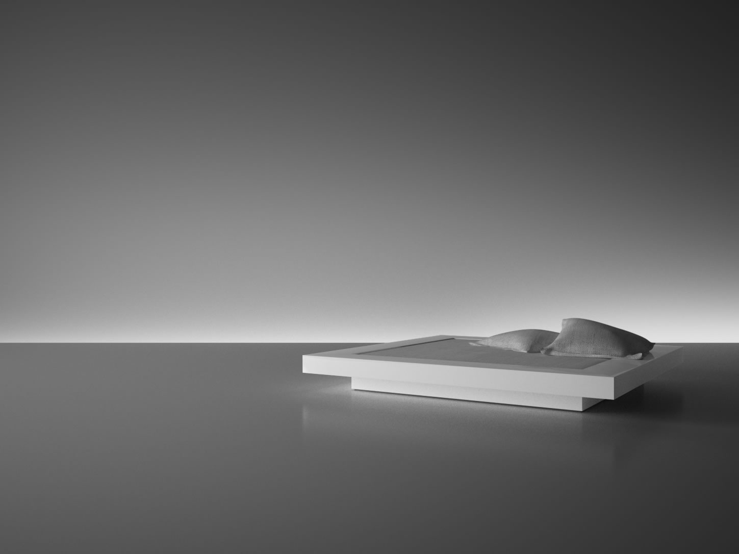 Bett 160x200 Lack weiss modern VISUM