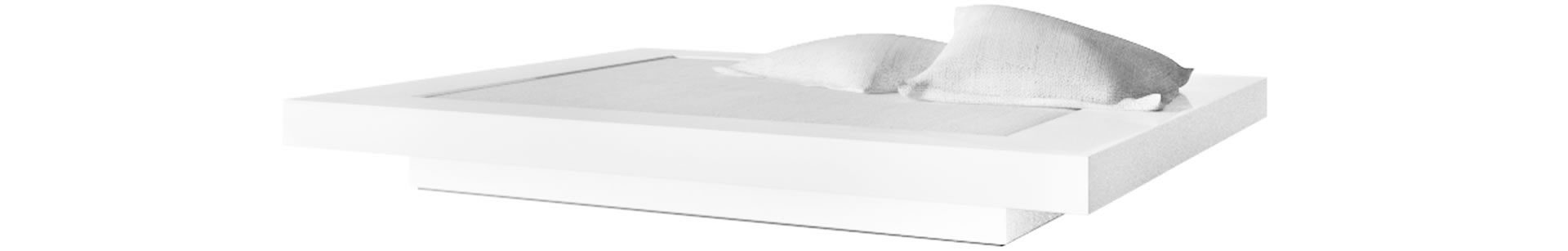 bett weiss falch design 200 160 180 modern cool minimal schwebend rechteck designmoebel 2