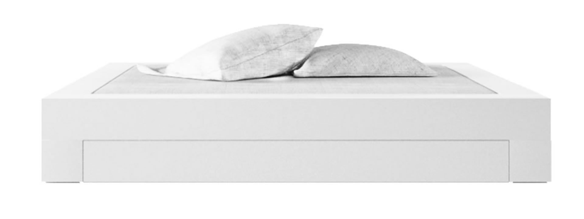 boxspringbett weiss hochglanz schubladen bettkaesten modern somnium rechteck felix schwake