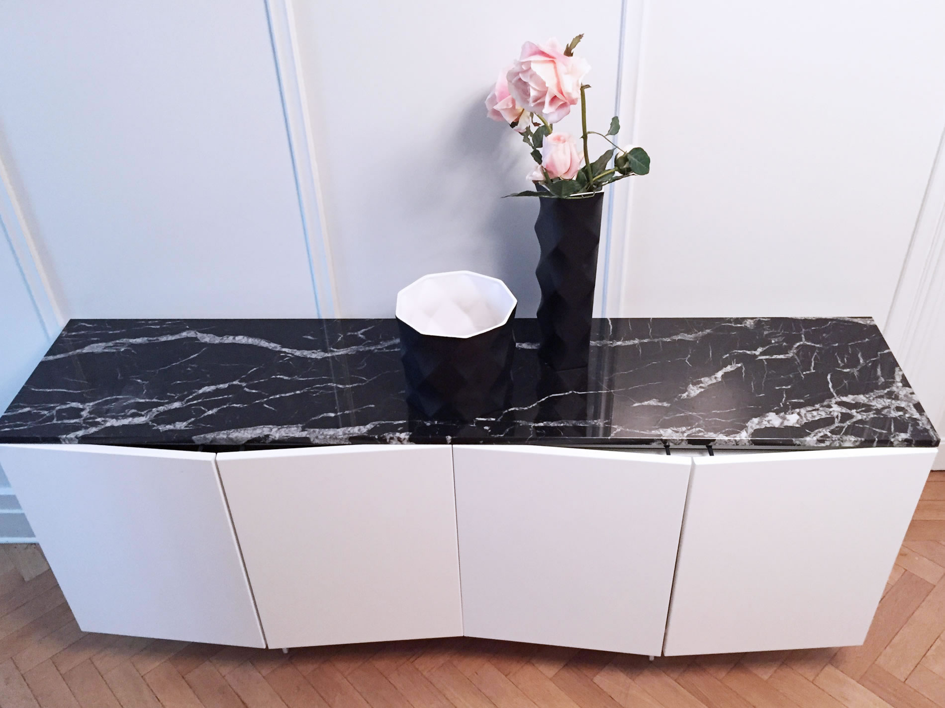 bueromoebel tip on open grifflos hochglanz weiss lack klavierlack modern rechteck felix schwake