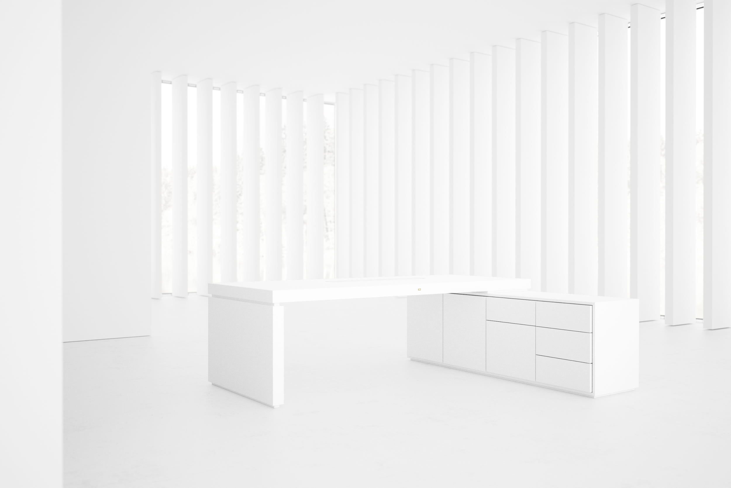 chef schreibtisch sideboard fs94 weisser hochglanz