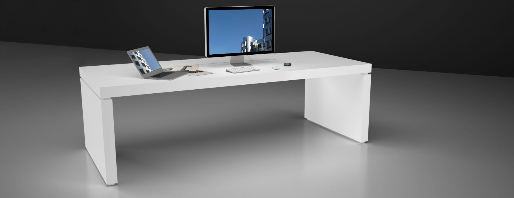 chefschreibtisch wangenschreibtisch lack weiss edel luxus praefectus