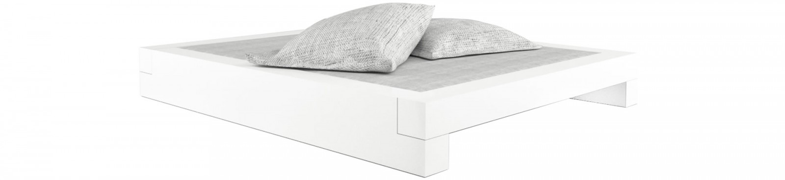 Bett modern weiss Lack edel Luxus