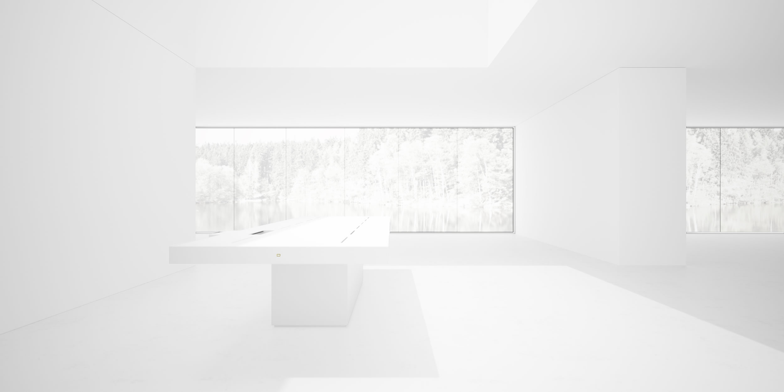 futuristischer konferenztisch hochglanz weiss ausziehbarem stauraum