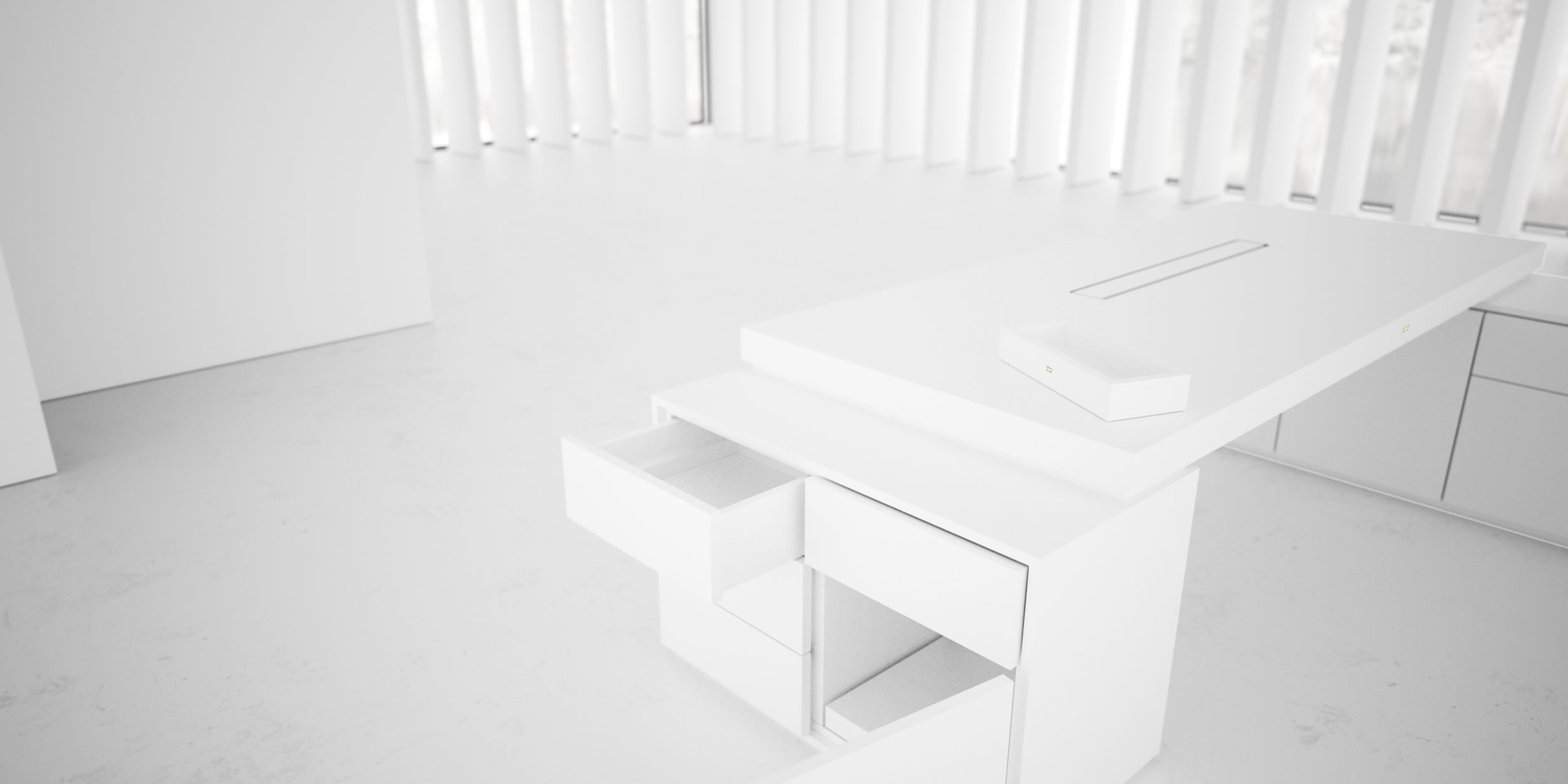 handgefertigter schreibtisch edelholz weiss matt fs 96