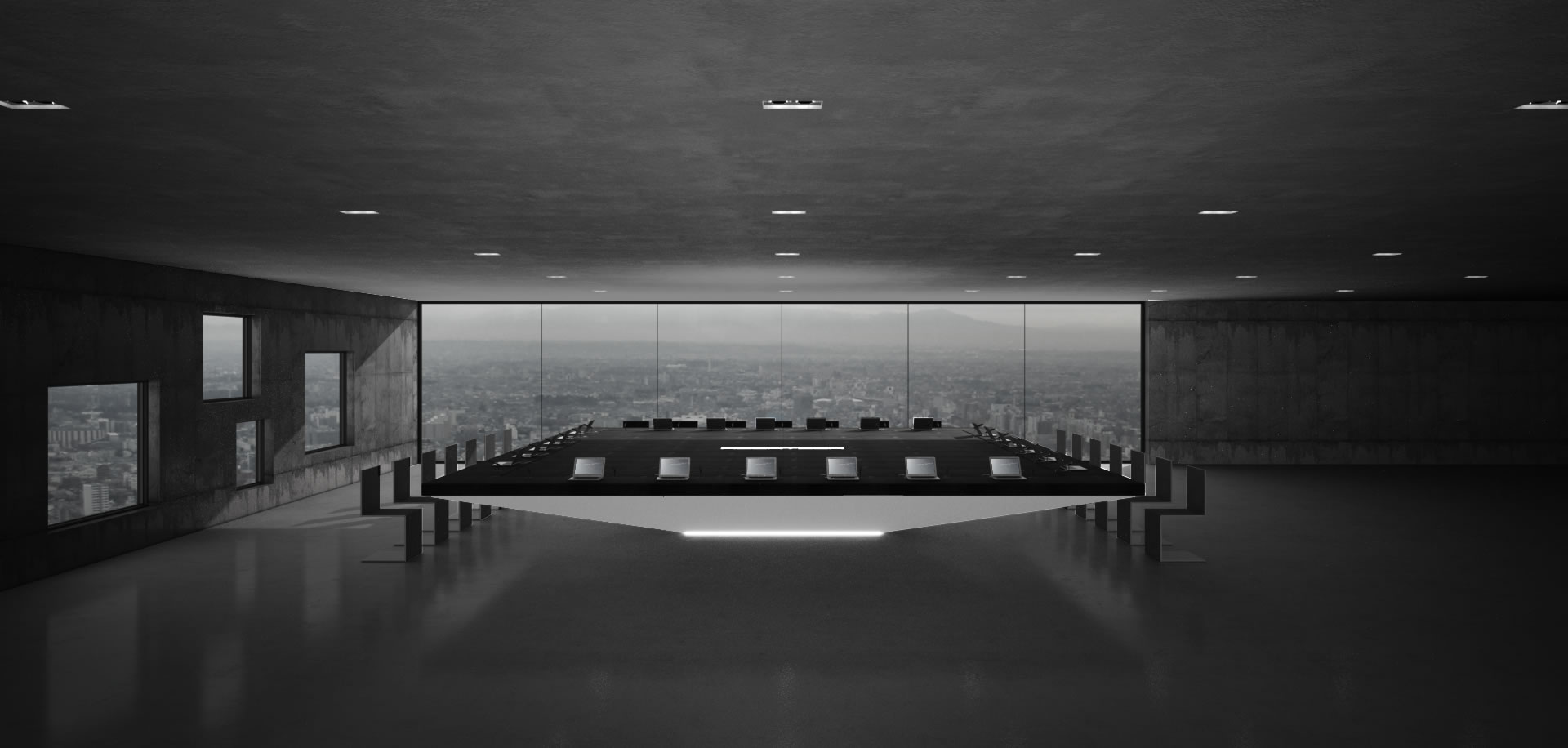 futuristischer Design-Konferenztisch MONOLITH