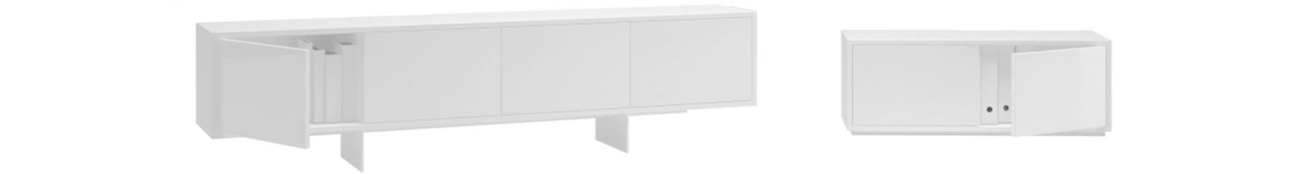 Lowboard weiss hochglanz TV Schlafzimmer