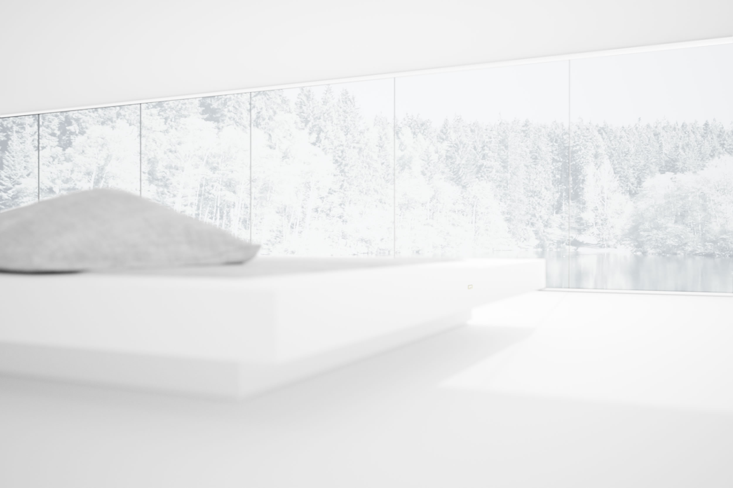 minimalistisches design bett fs9 weiss hochglanz schwebender rahmen