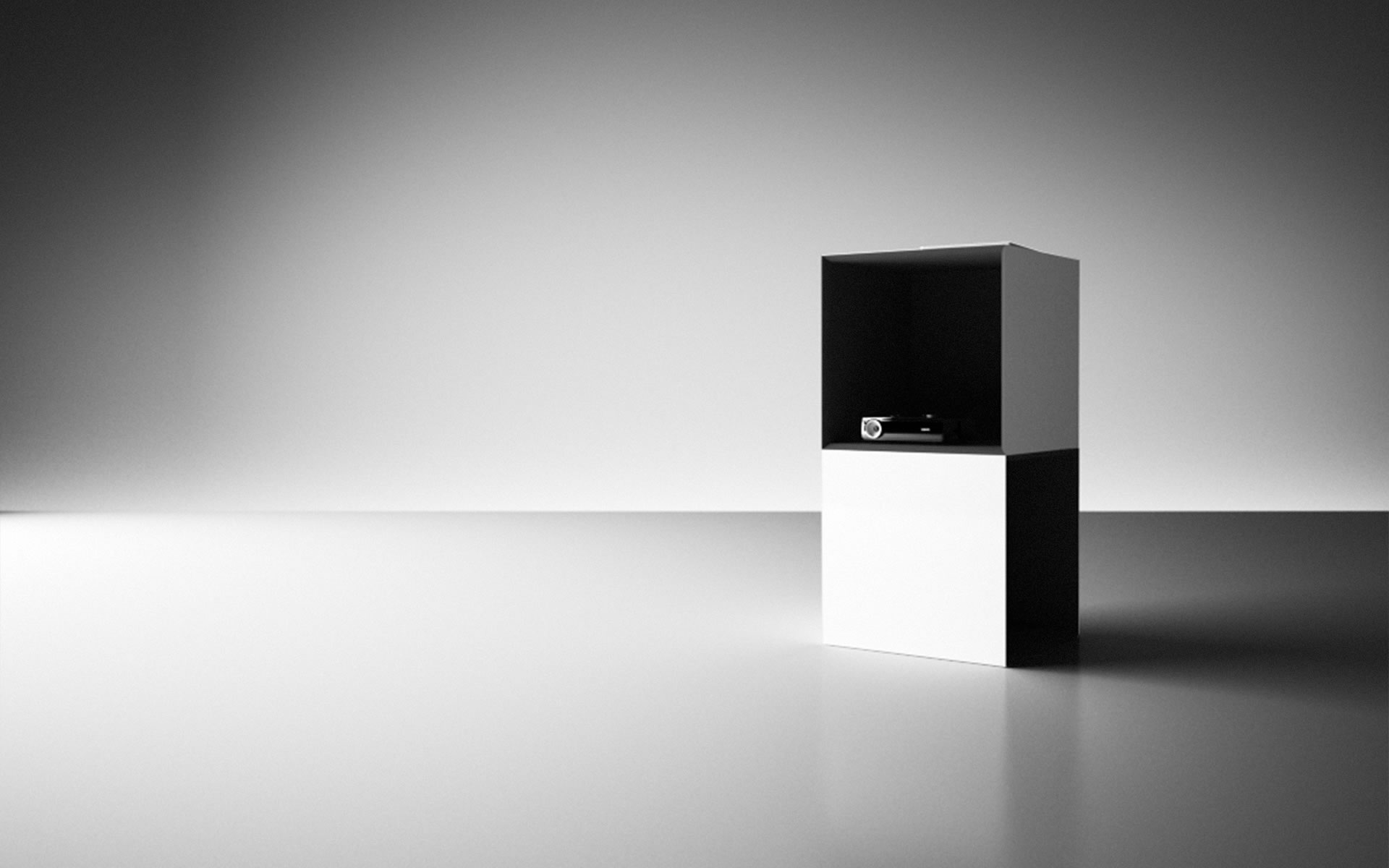 Regal-W&uuml;rfel lack exklusiv schwarz-weiss