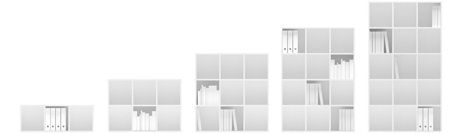 regal buecher reservare design lack modern weiss hochglanz edel akten designmoebel rechteck 2