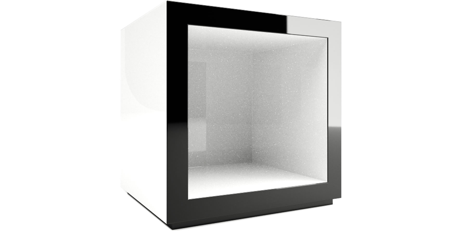 Regal-W&uuml;rfel lack futuristisch hochglanz weiss