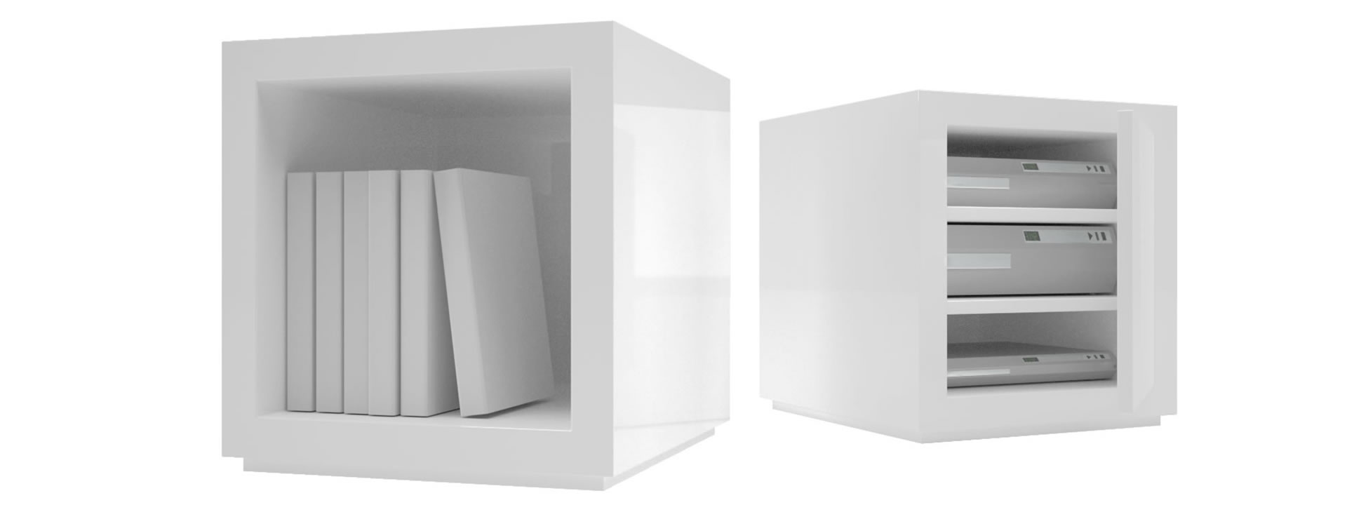 regalsystemt weiss hochglanz regal modul lectulus rechteck felix schwake