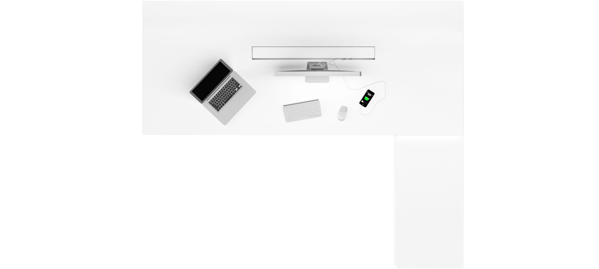 cheftisch designer weiss