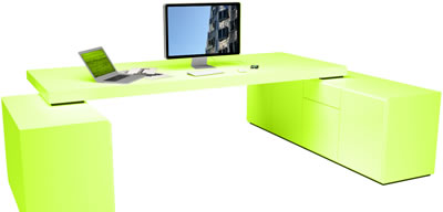 schreibtisch chefzimmer gruen schwarz hochglanz lack edel luxus 100 240 praefectus rechteck