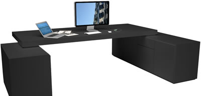 schreibtisch chefzimmer schwarz hochglanz lack edel luxus 100 240 praefectus rechteck