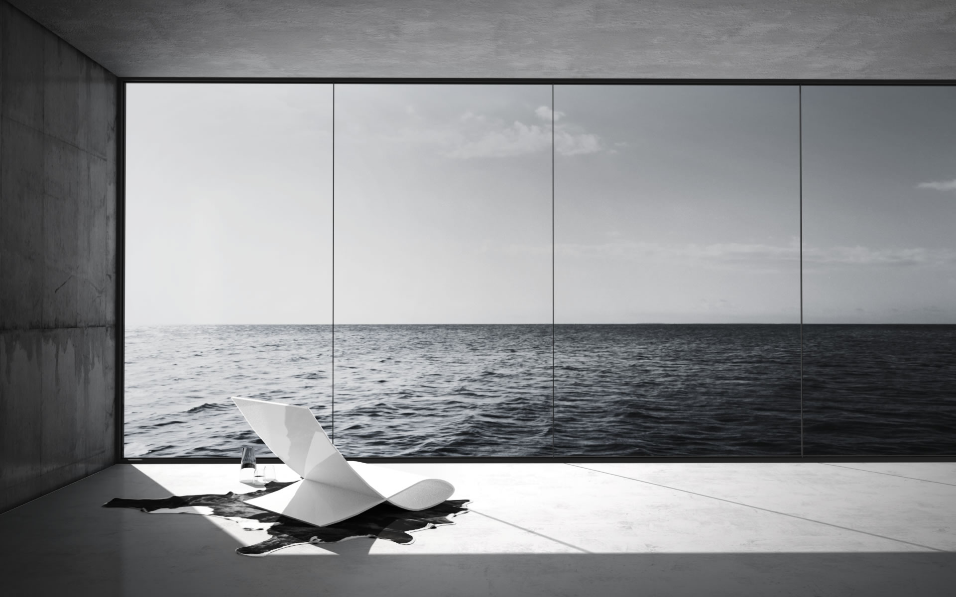 Sessel Lounge Alpha d&uuml;nn high-tech exklusiv