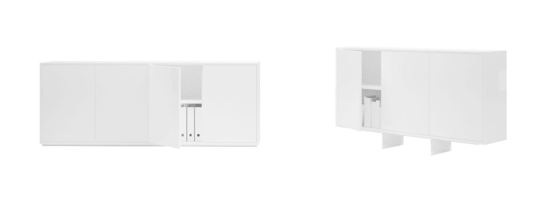 sideboard weiss hochglanz schubladen modern auxiulium rechteck felix schwake