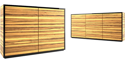 sideboard zebrano furnier holz modern exklusiv edel auxilium rechteck