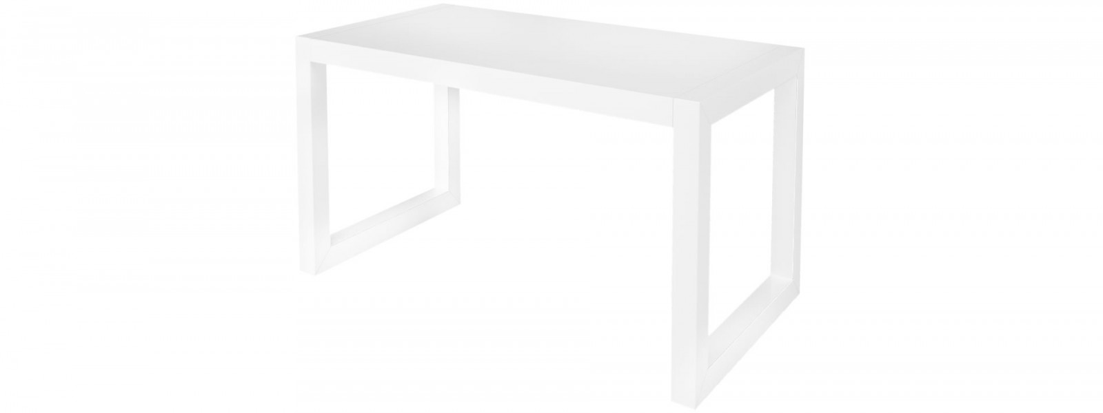 Stehtisch Rahmenfu&szlig; rechteckig weiss