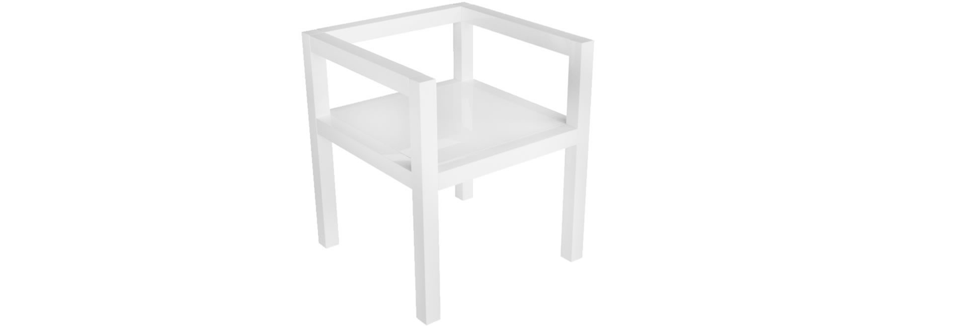 stuhl quadrum lounge rechteckig minimal design weiss modern lack hochglanz quadratisch designmoebel rechteck 2