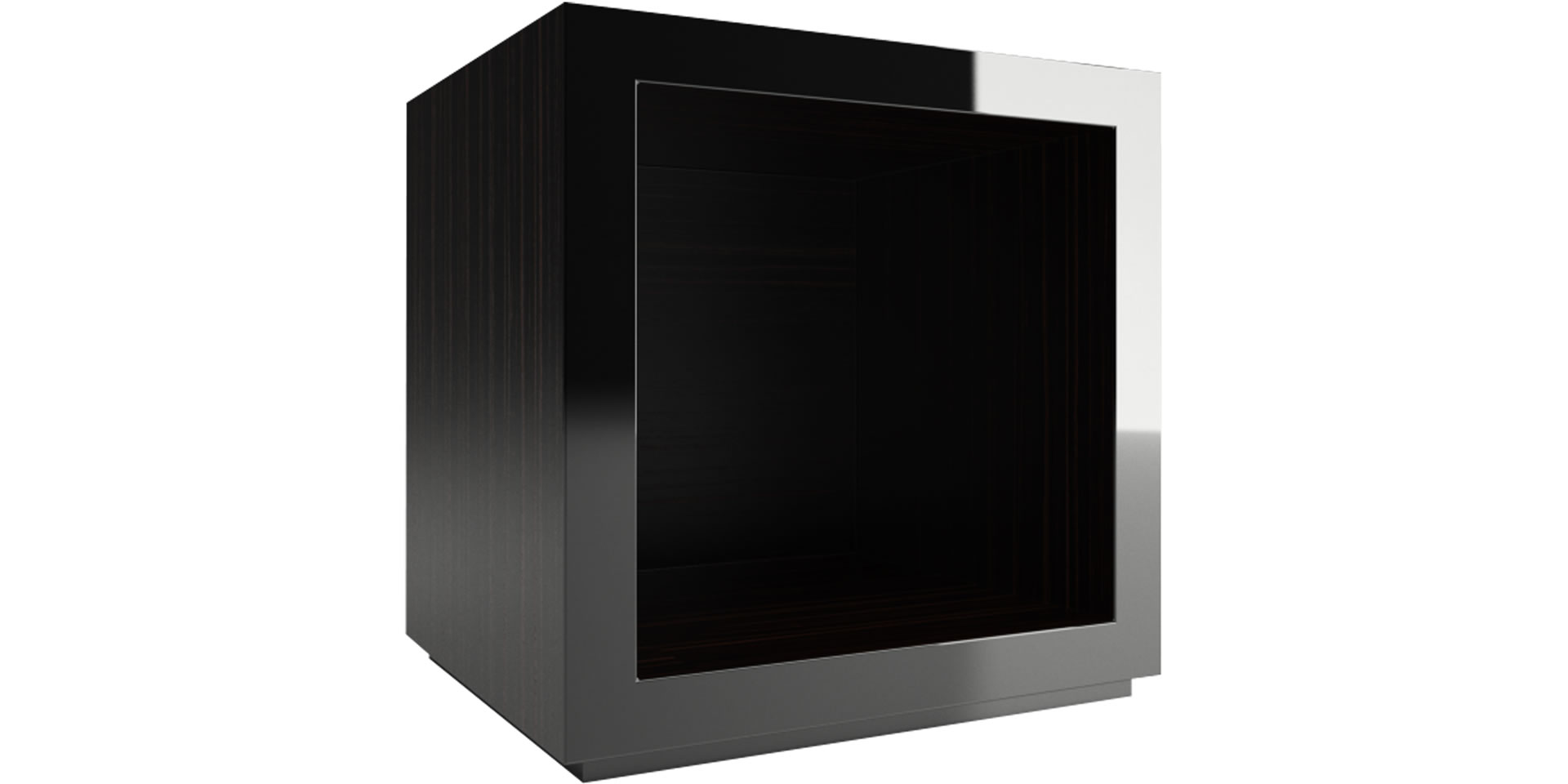 Regal-W&uuml;rfel 50x50x50 Ebenholz Furnier exklusiv edel